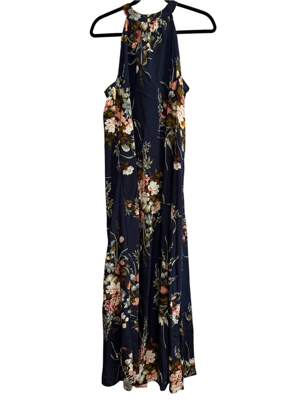 Floerns Women’s Sleeveless Halter Neck Vintage Floral Maxi Dress Size Medium - Picture 3 of 9